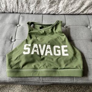 Savage Barbell High Neck Bra